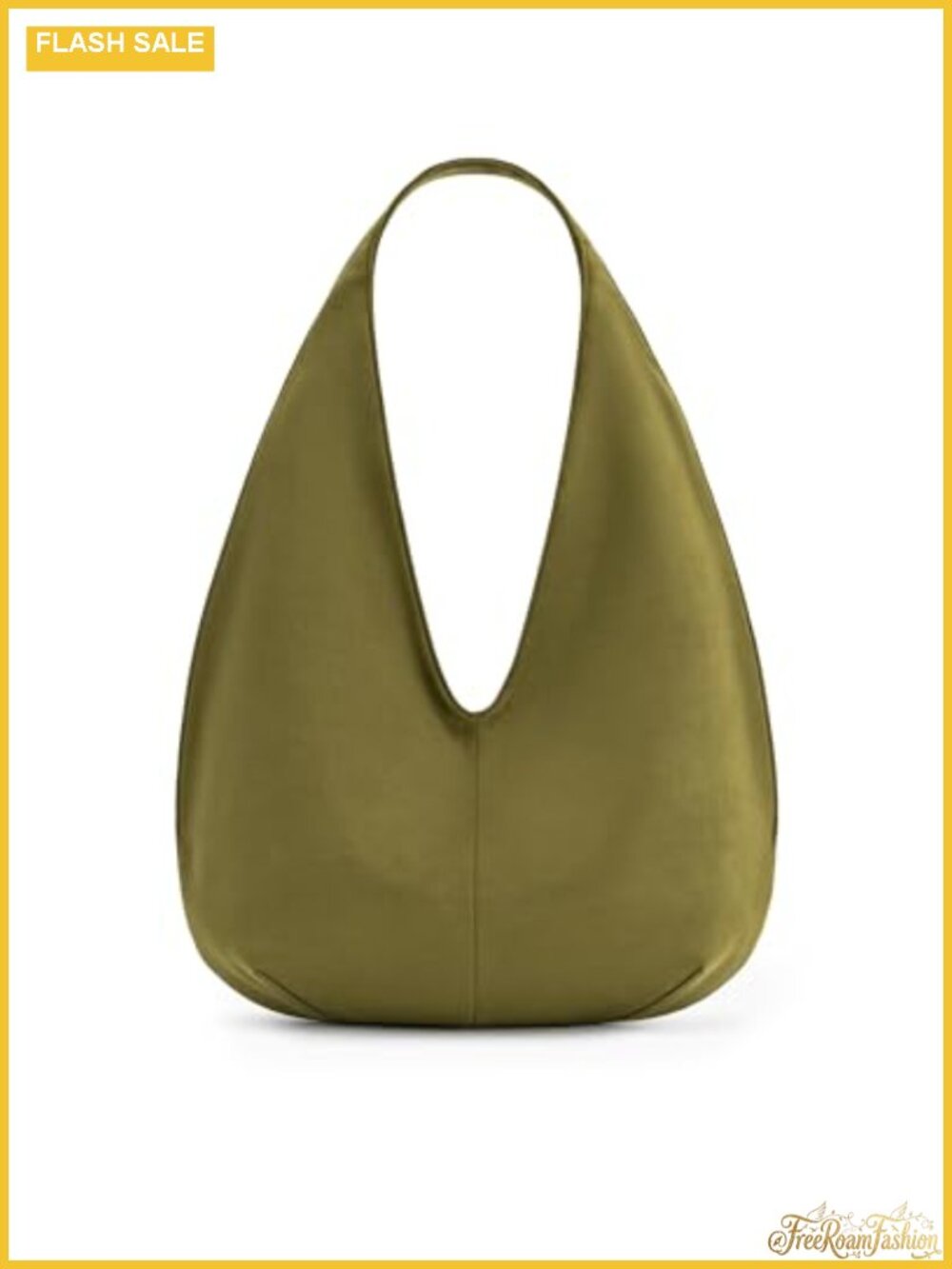 Faux Suede Hobo Shoulder Bag Medium Vegan Handbag
